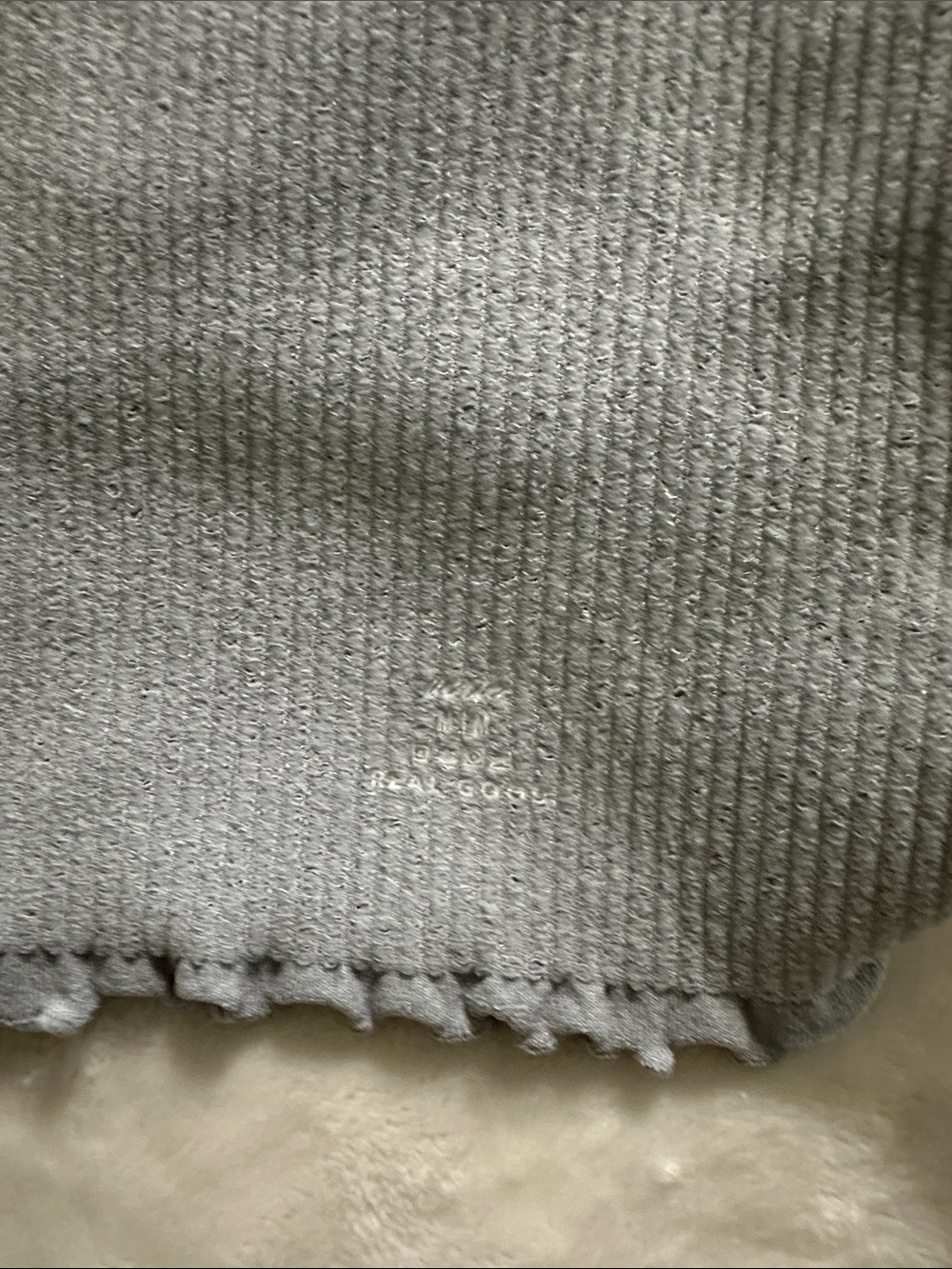 aerie Light Gray Ribbed Ruffle-Edge Cami - Picture 5 of 6